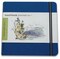 Global Art Handbook Travelogue Artist Journal, 5.5" X 5.5", Ultramarine Blue